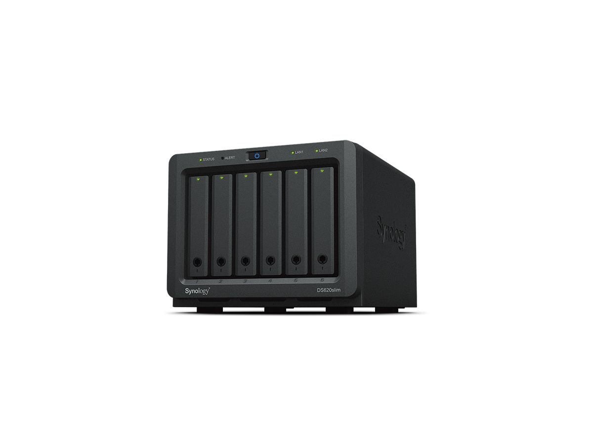 Synology DiskStation DS620SLIM NAS & Speicherserver Desktop Eingebauter Ethernet-Anschluss Schwarz J3355