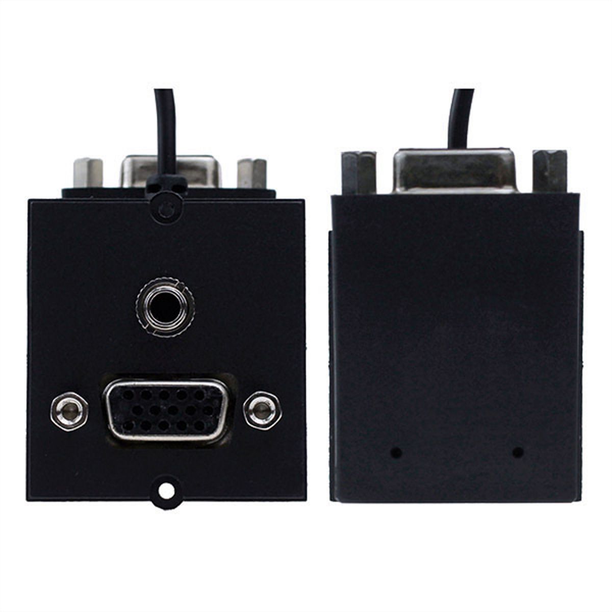 BACHMANN Rahmen 1xVGA+Klinke, 90° Abgang seitlich