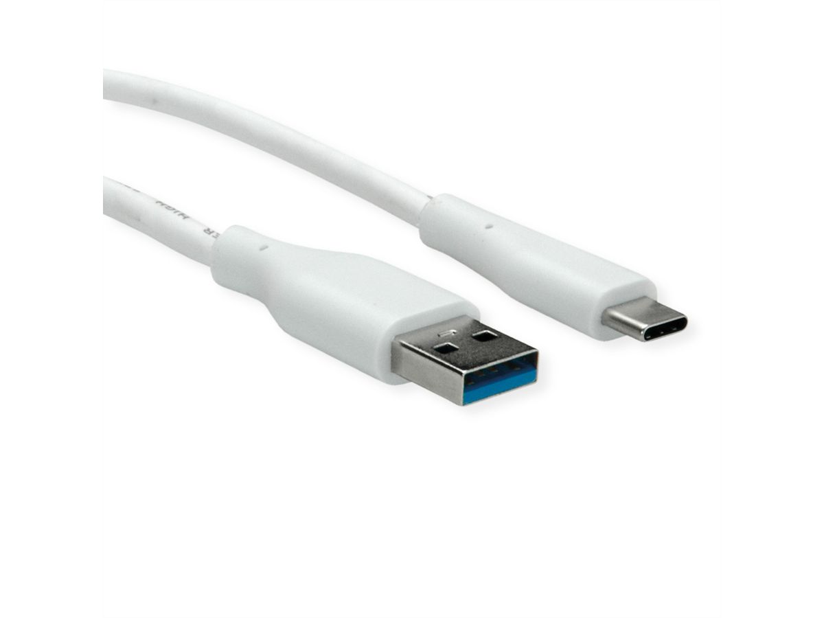 VALUE USB 3.2 Gen 1 Kabel, Typ-A-C, ST/ST, weiß, 2 m