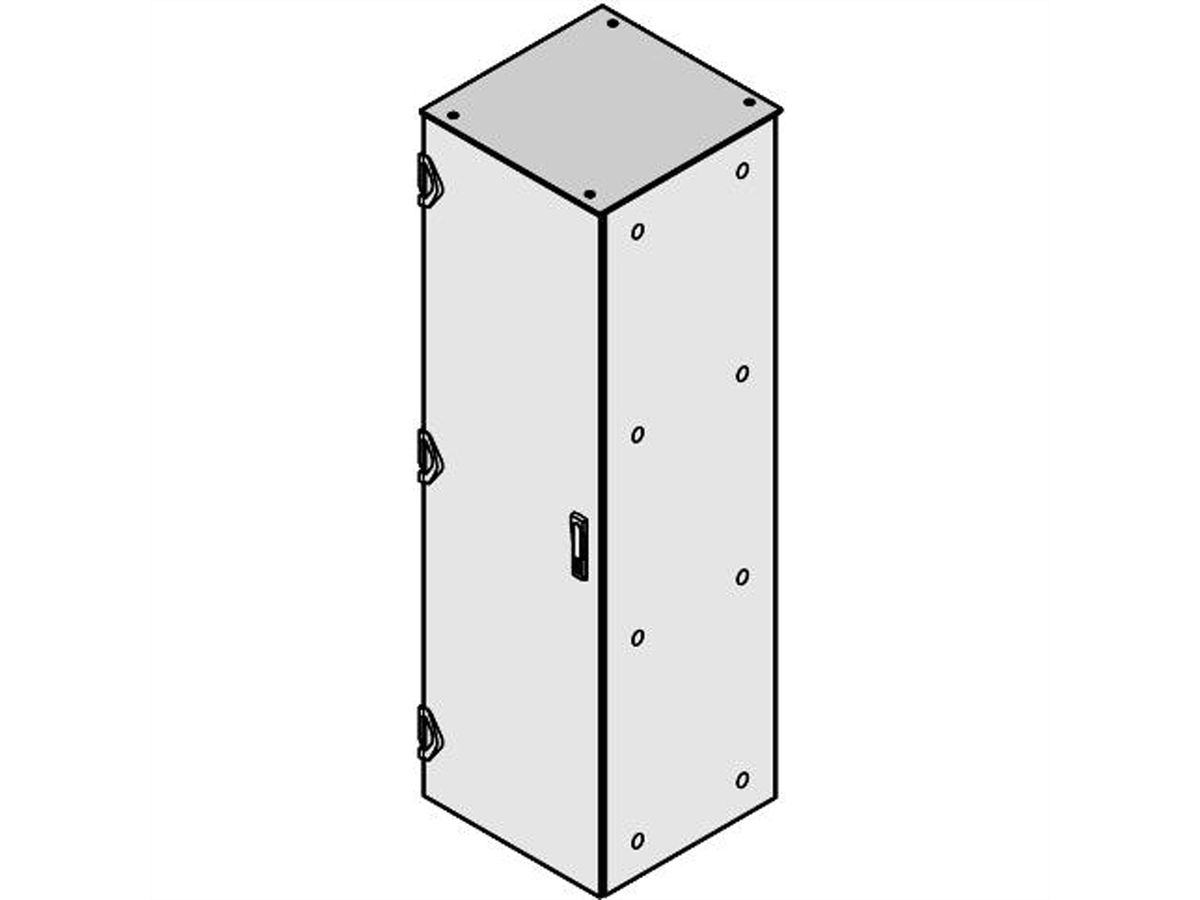 SCHROFF Flachdach, geschlossen - DACH 600B 1200T RAL 7021