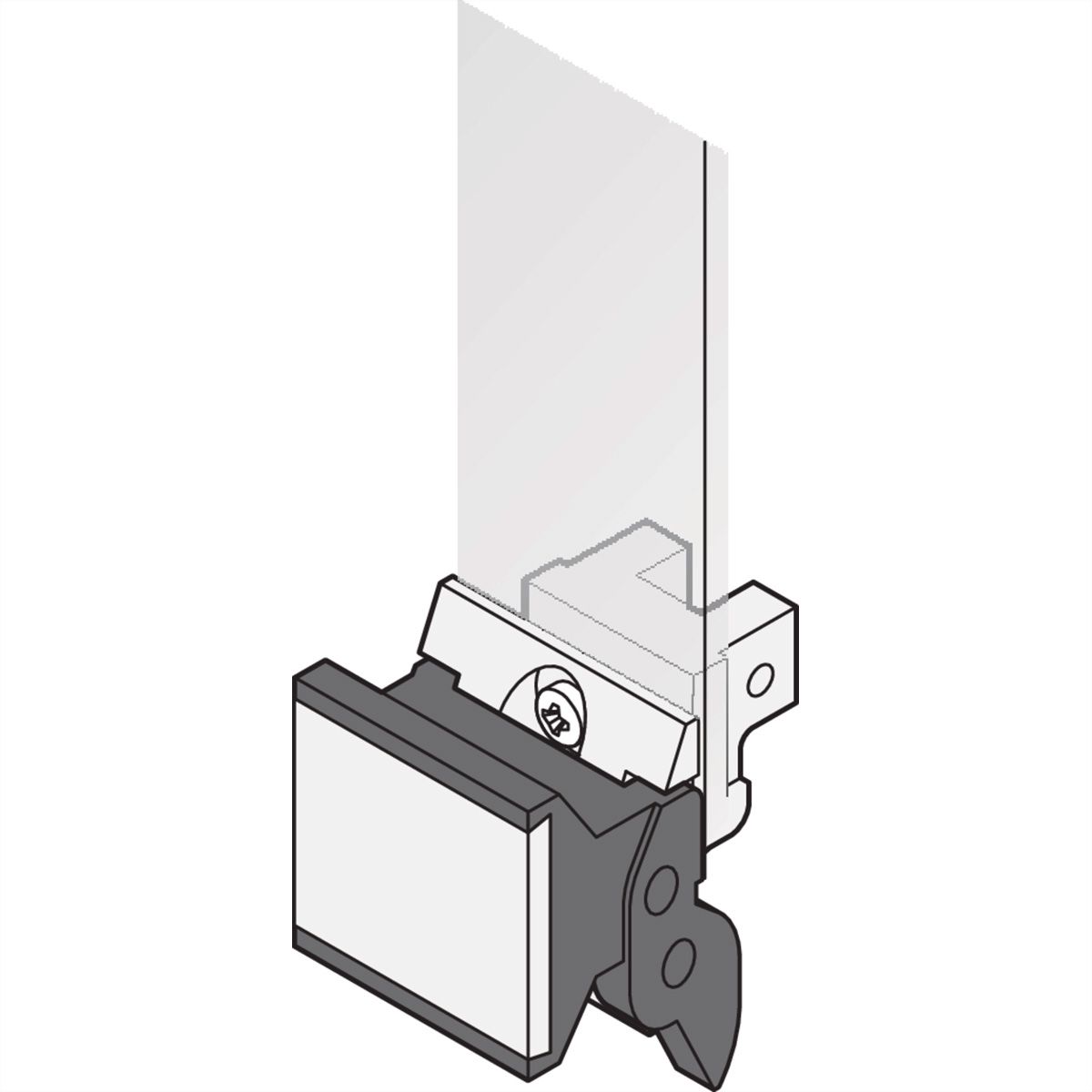 SCHROFF Aushebegriff in Trapezform, Typ 2 - TRAPEZGRIFF LP RAL9005 10STK