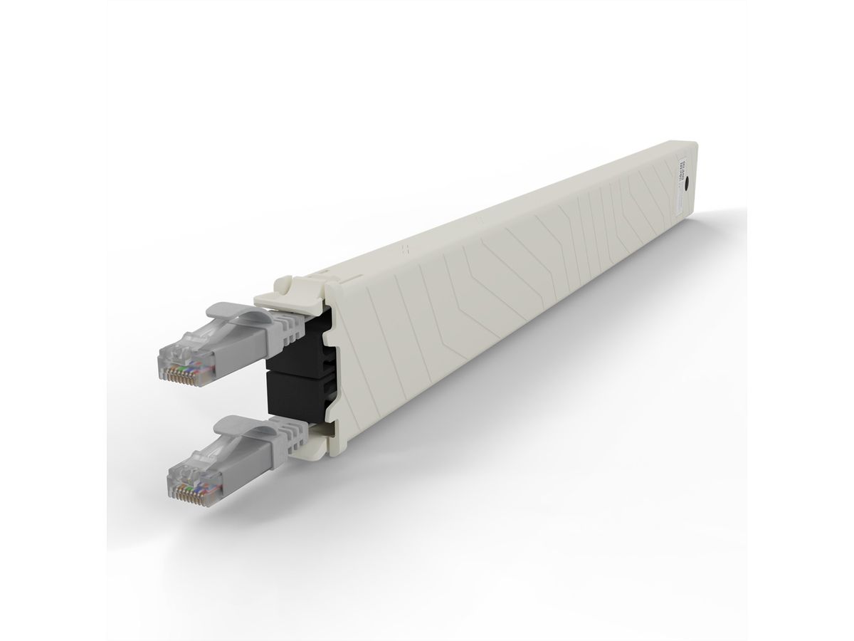patchbox.one Kassette 8RU UTP grau Cat.6a 0,8m