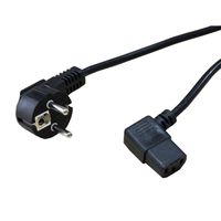 STANDARD Netzkabel, abgewinkelte IEC-Buchse, schwarz, 1,8 m