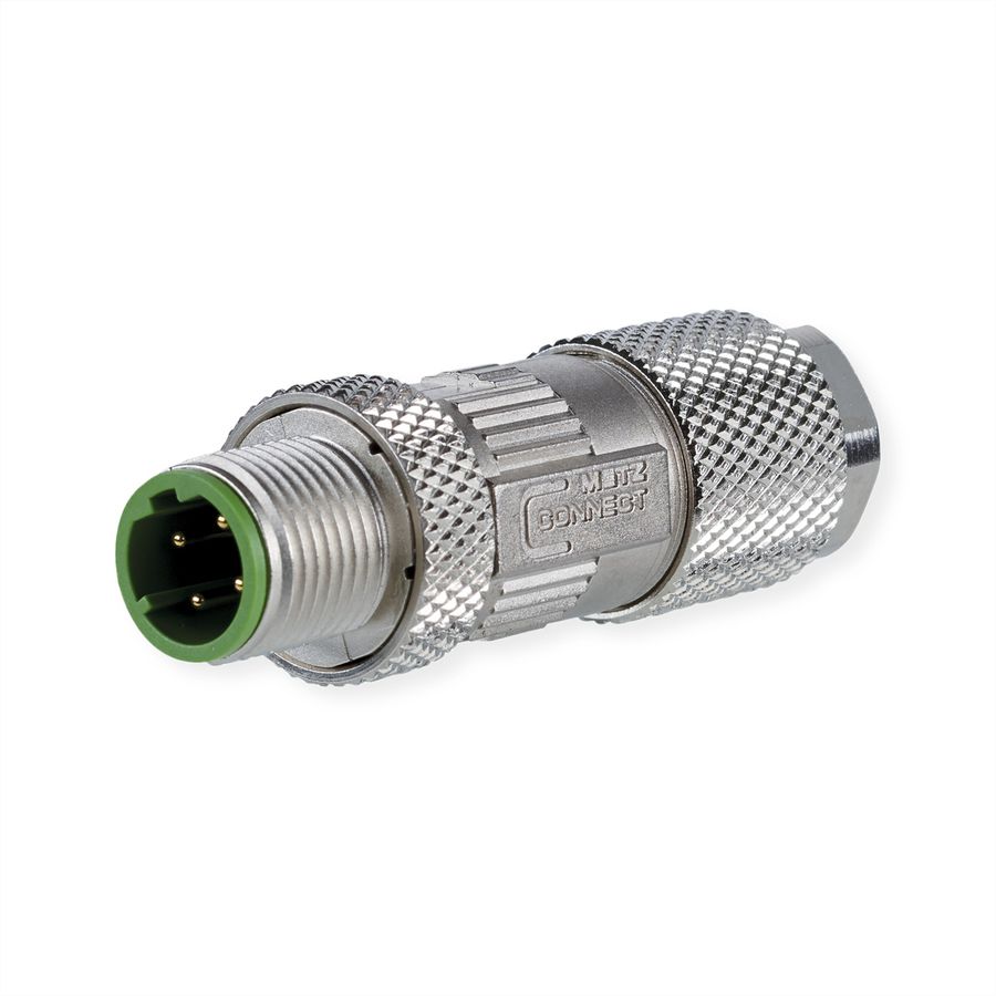 METZ CONNECT M12 Stecker, D-kodiert, IP67 Cat.5, feldkonfektionierbar, gerade
