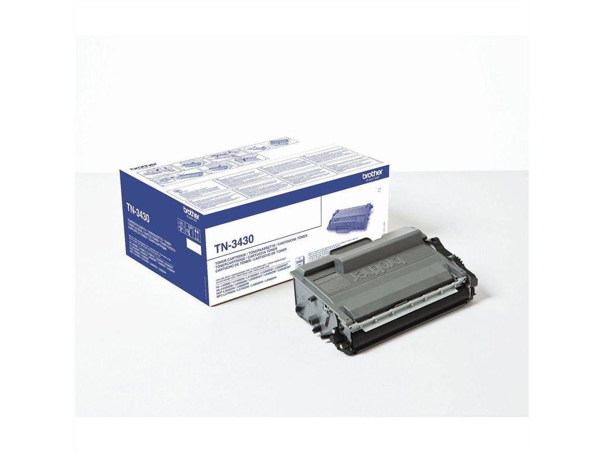 TN3430, BROTHER Tonercartridge, schwarz ca. 3.000 Seiten für HL-L5000