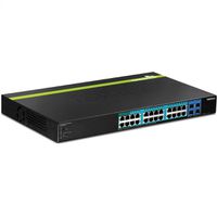 TRENDnet TPE-2840WS 28-Port POE+ Switch Gigabit Smart 24 PoE/PoE+ 4 SFP 195W