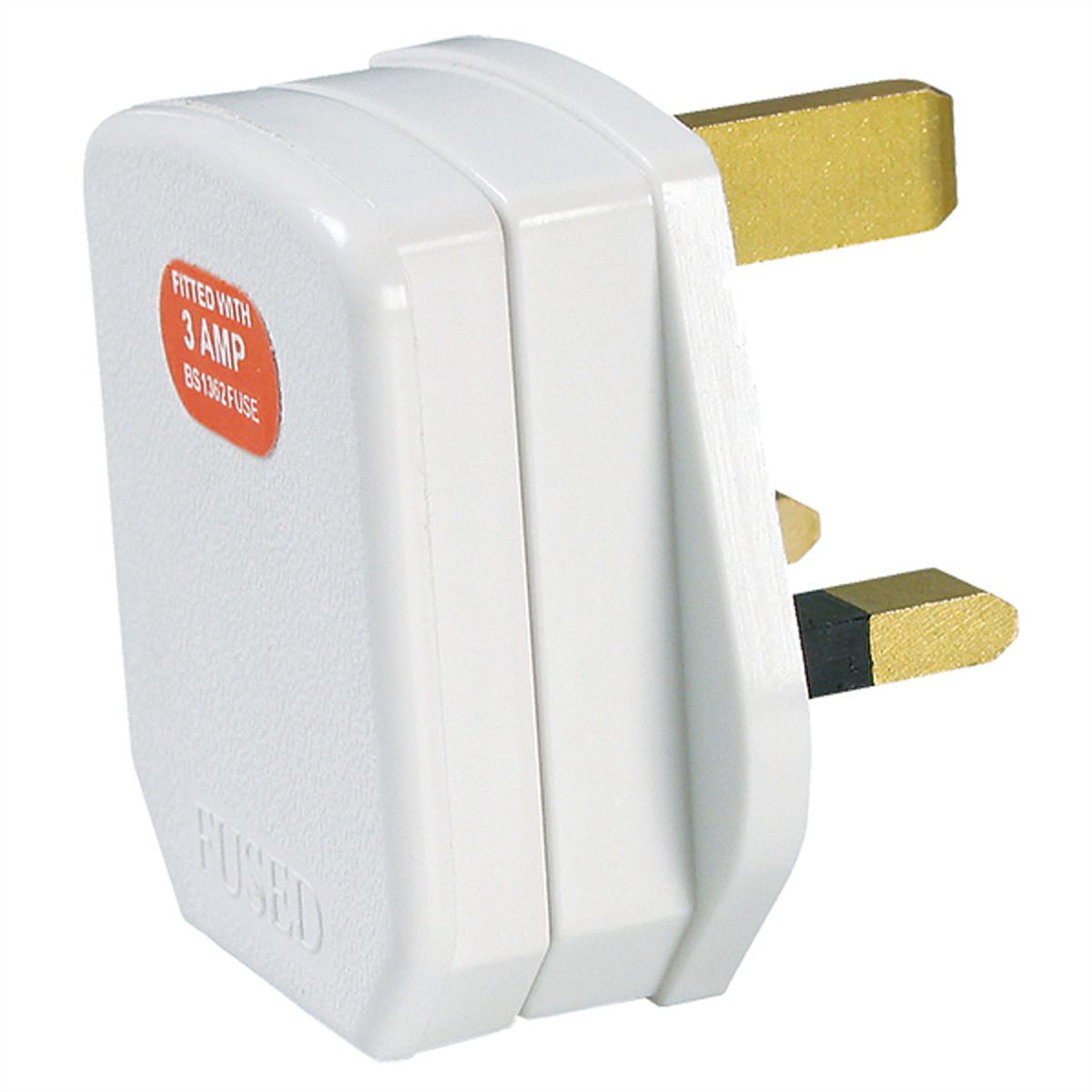 BACHMANN Schutzkontaktstecker, England UK 13A / 250V weiß, 13A Fuse