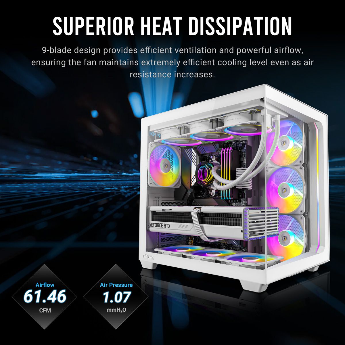 ANTEC P12R PWM ARGB REVERSE Fan PC Gehäuselüfter, schwarz