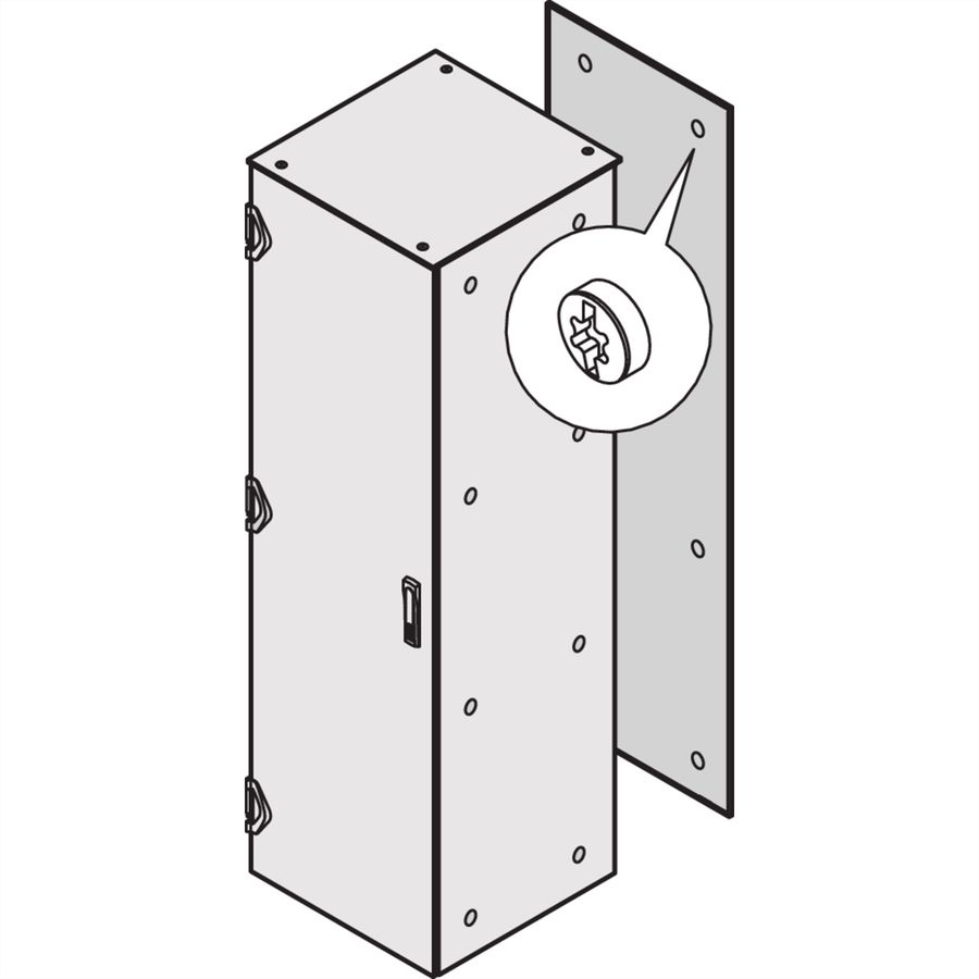 SCHROFF RUECKWAND 2450H 800B IP20 RAL7021