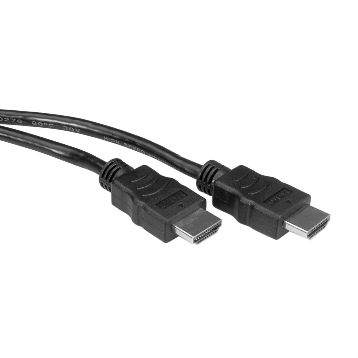 STANDARD HDMI High Speed Kabel mit Ethernet, schwarz, 2 m