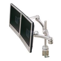 ROLINE LCD-Doppelarm Trägerstange, 4 Gelenke, Tischmontage, bis 16 kg