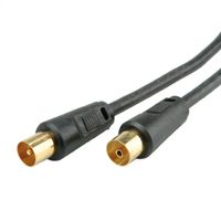 Antennenkabel >100dB, ST/BU mit Ferrite, schwarz, 1,0m