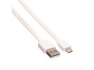 ROLINE USB 2.0 Kabel, USB A ST - Micro USB B ST, weiß, 1 m