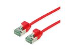 ROLINE RM U/FTP DataCenter Patchkabel Kat.6A (Class EA), slim, rot, 0,15 m