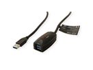 ROLINE USB 3.2 Gen 1 Aktives Repeater Kabel, schwarz, 5 m