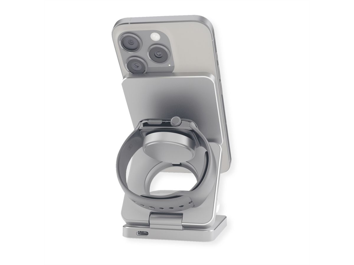 ROLINE 3-in-1 Induktions-Ladestation, faltbar, für Apple