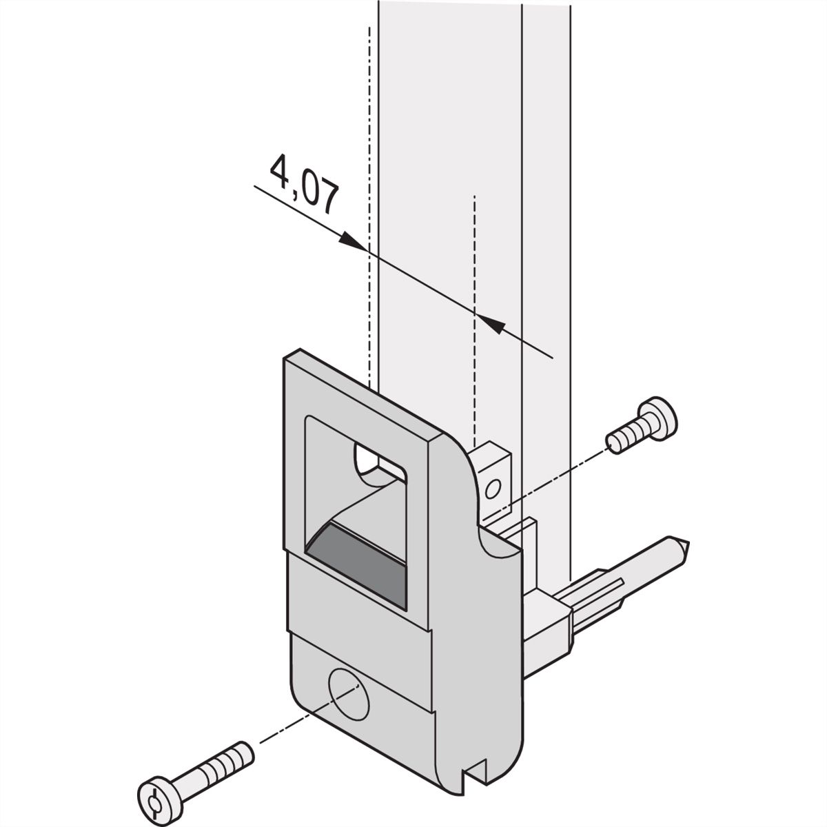 SCHROFF IET-Griff - IET-GRIFF UNTEN GR/SW 10STK