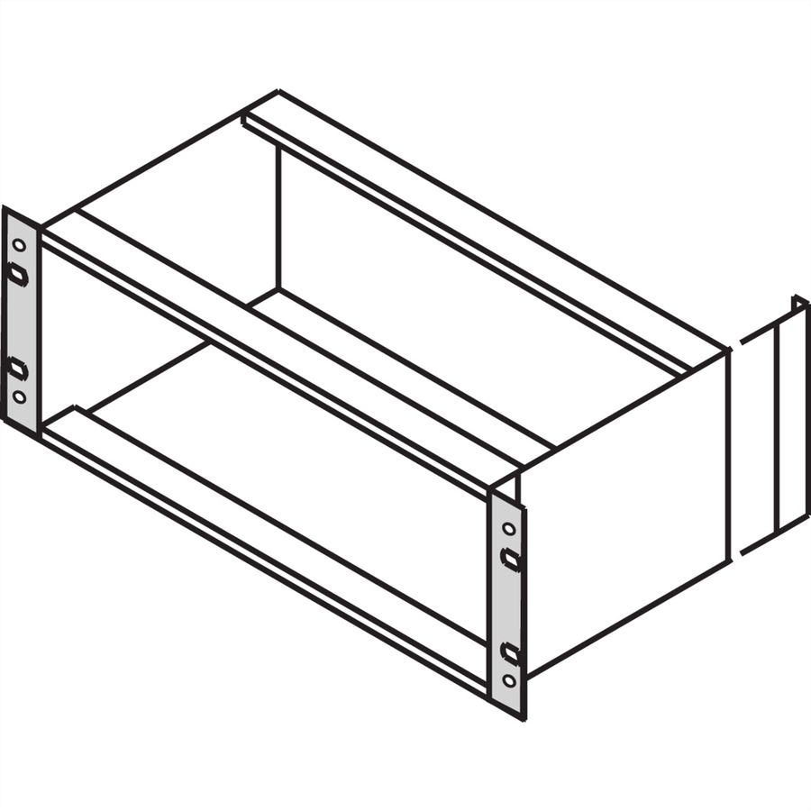SCHROFF 19"-Winkel Typ F mit / ohne Grifflöcher für Textildichtung - 19"WINKEL 6HE M.GR. 2STK