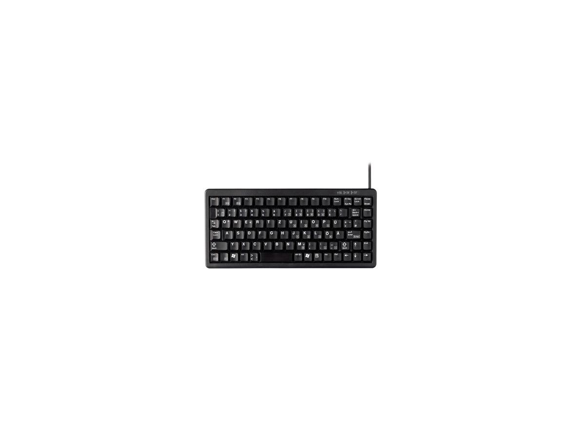 Cherry Kompakt-Tastatur G84-4100 schwarz USB+PS/2, G84-4100LCMDE-2
