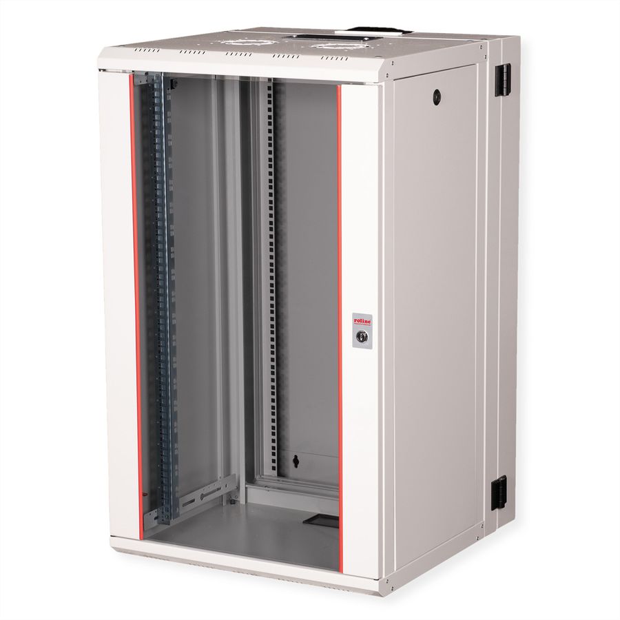 ROLINE 19-Zoll Wandgehäuse Pro 20 HE, 600x600 BxT zweiteilig schwenkbar grau