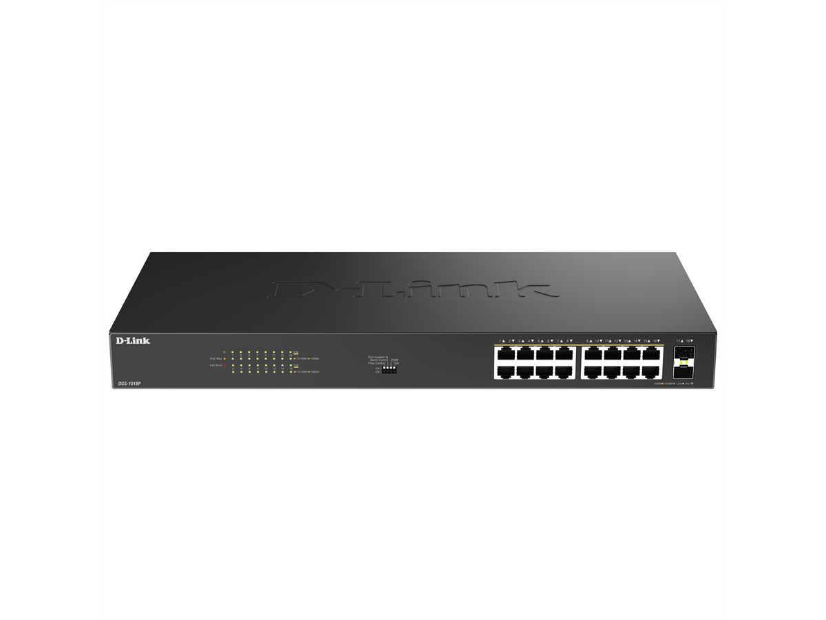 D-Link DGS-1018P/E 18-Port PoE+ Switch