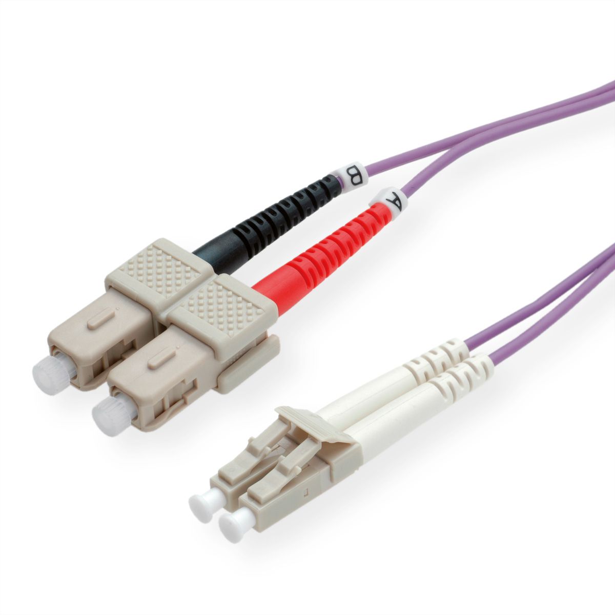 ROLINE LWL-Kabel 50/125µm OM4, LC/SC, violett, 3 m