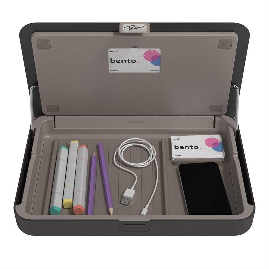 DATAFLEX Addit Bento ergonomisches Schreibtischset, schwarz