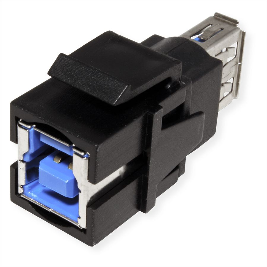 BACHMANN Keystone USB 3.0 Kupplung B/A Buchse-Buchse schwarz