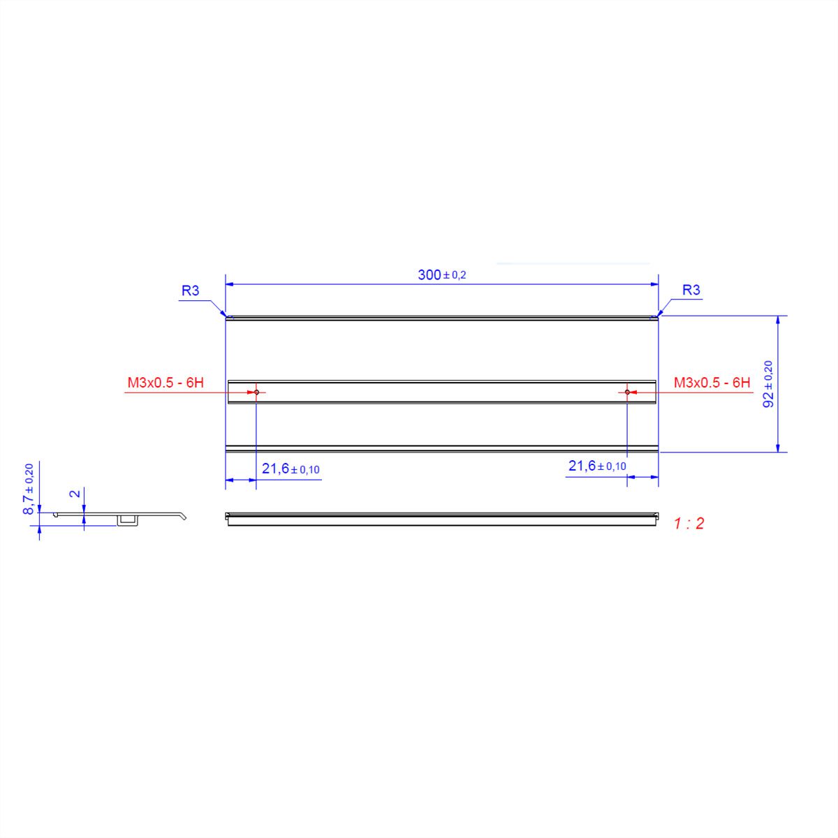 BACHMANN TOP FRAME Deckel 4-fach EV1 eloxiert