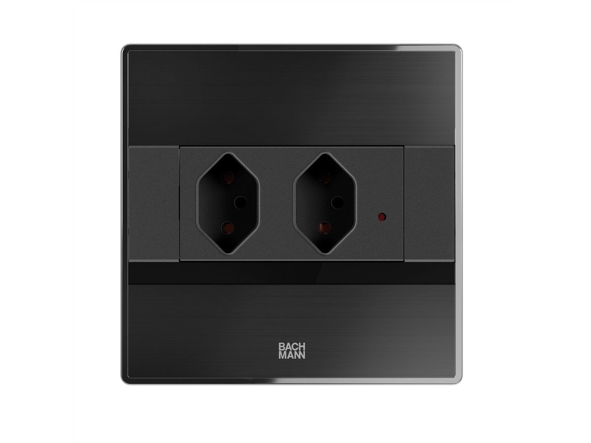 BACHMANN SENSE schwarz 2x CH, T13 L=2,0m AEH