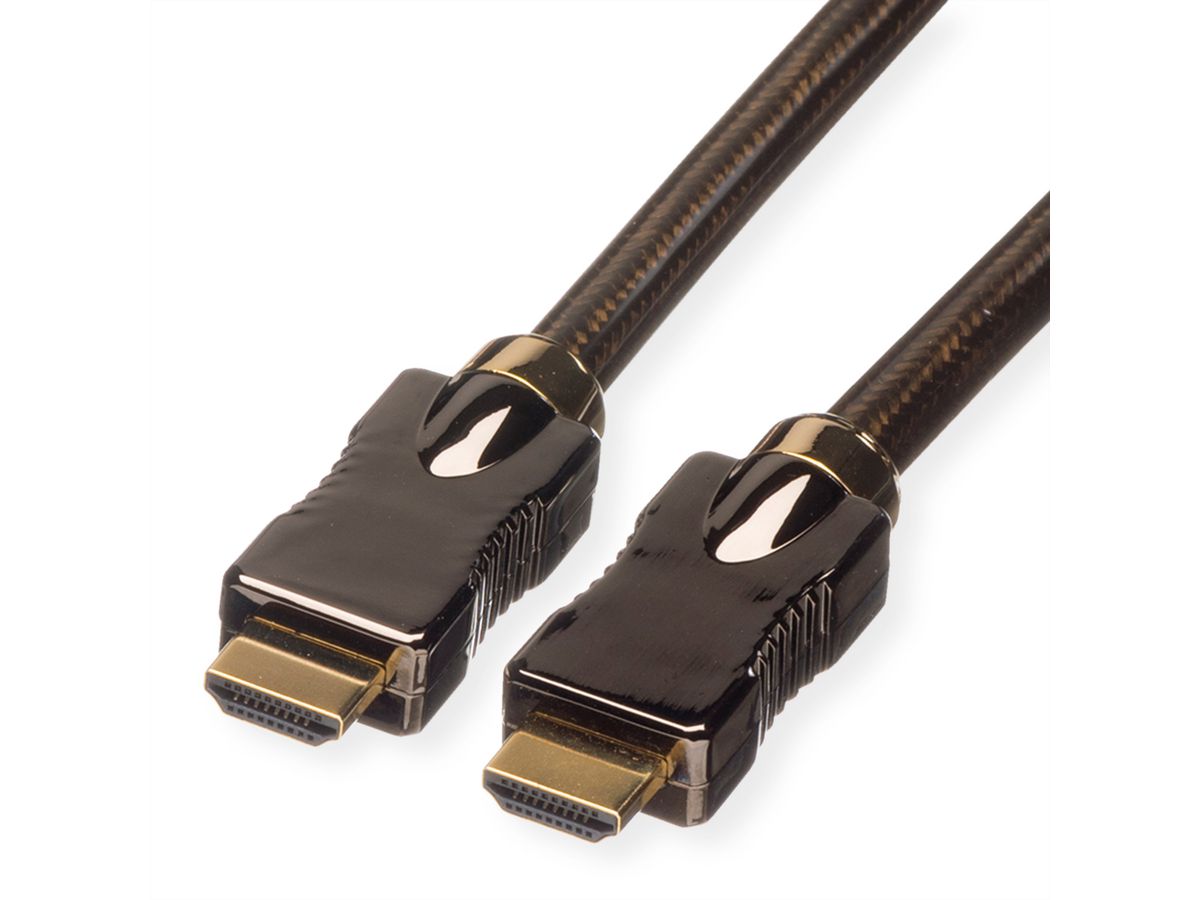 ROLINE 4K HDMI Ultra HD Kabel mit Ethernet, ST/ST, schwarz, 1,5 m