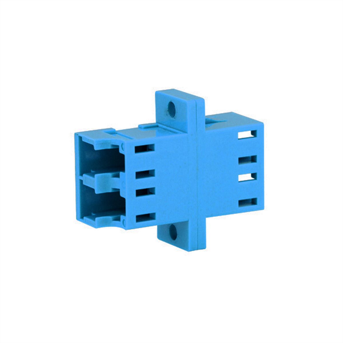 TELEGÄRTNER LC Duplex Kupplung, Single- u. Multimode, Keramikhülse, Kunststoffgehäuse blau