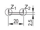 SCHROFF Frontplatten für D-Sub Steckverbinder - FRONTPR. 3HE 4TE 2X9 POLIG