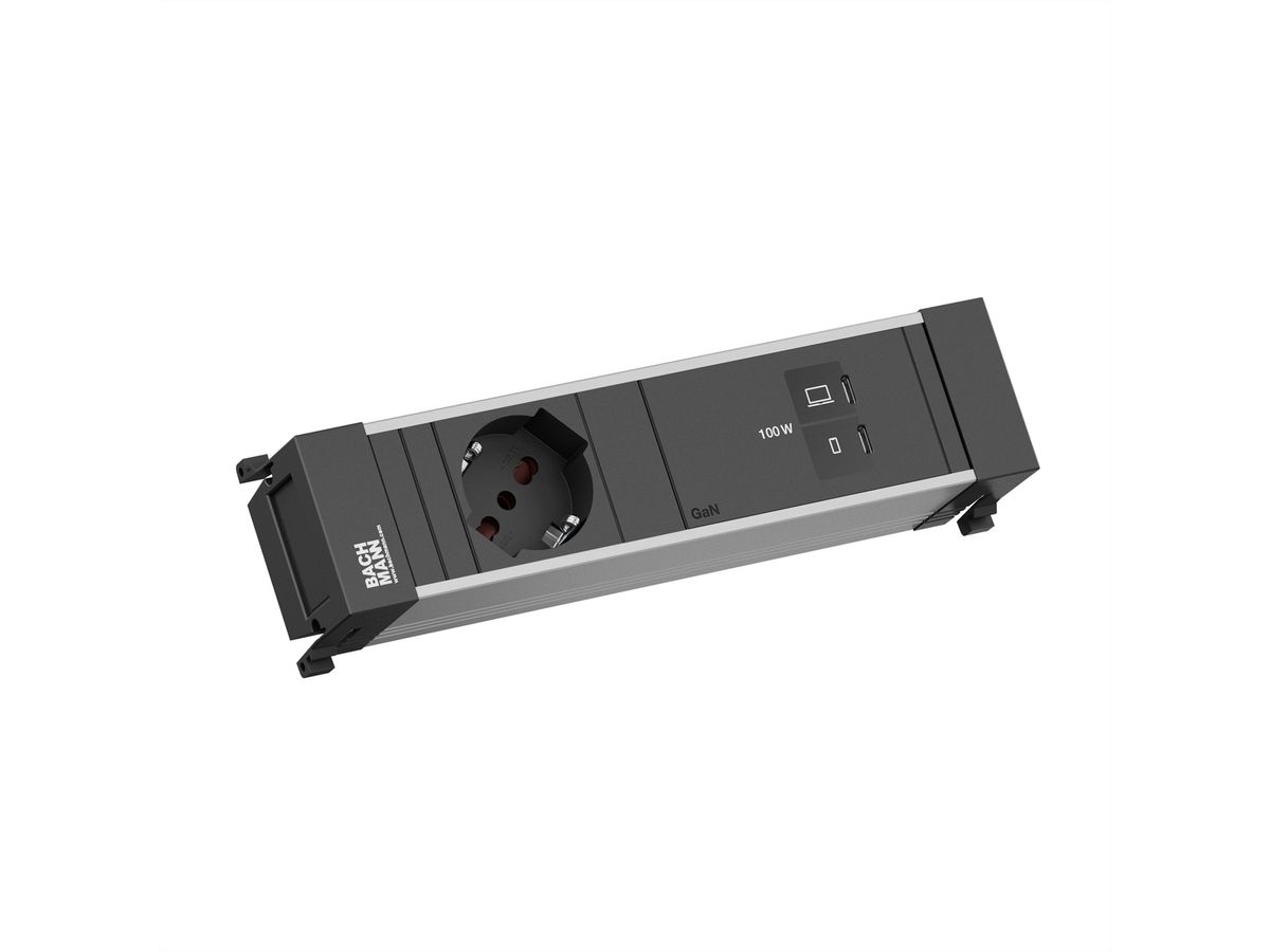 BACHMANN POWER FRAME 1xP40, 1xUSB C/C 100W L=0,2m