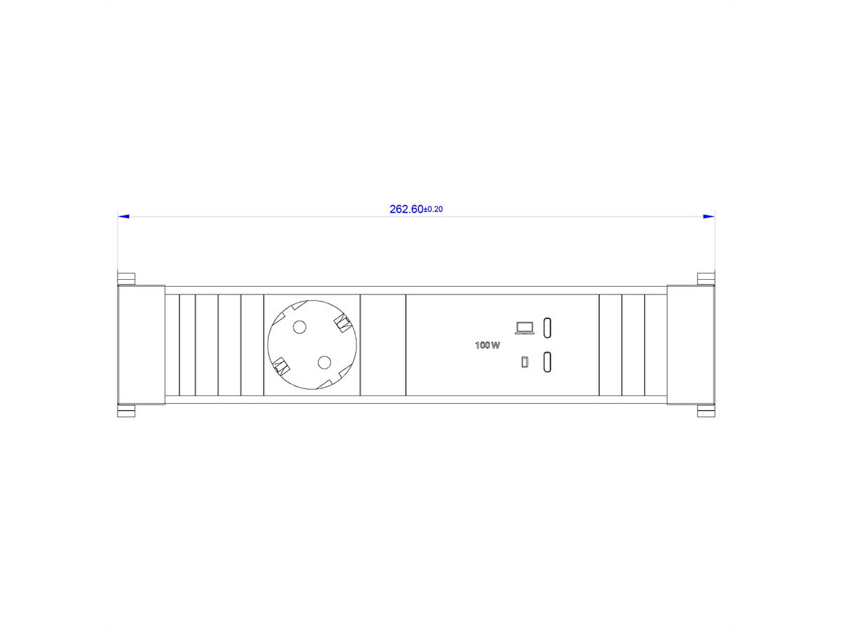BACHMANN CONFERENCEF M 1xCEE7/3, 1xUSB C/C 100W