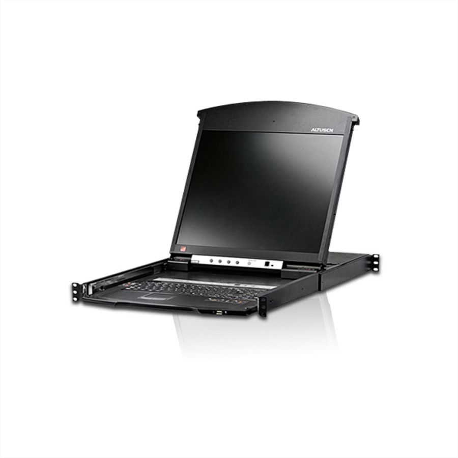 ATEN KL1516AiN KVM Over-IP Switch, 48cm TFT, VGA, PS/2-USB über Kat 5, 16 Ports, ES-Layout