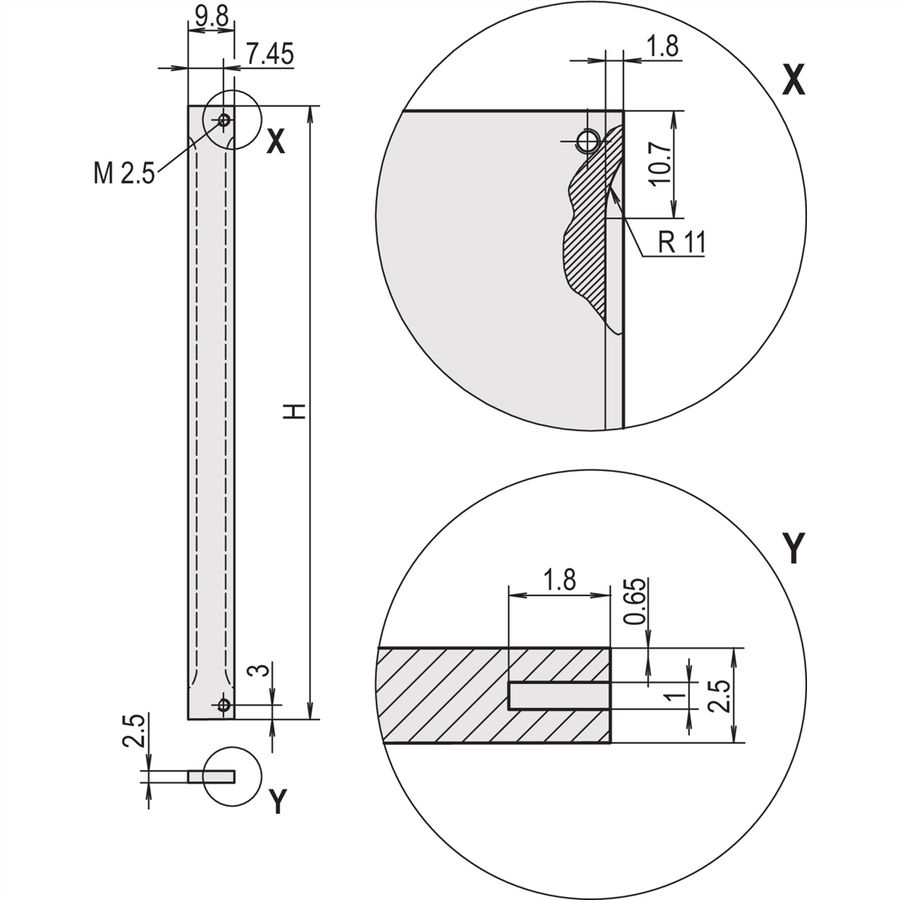 SCHROFF Frontplatten schirmbar - FRONTPLATTE EMC 6HE 2TE