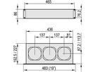 SCHROFF 19" Drucklüfter 2 HE für Kartentiefe 160 mm - DRUCKLUEFT.2HE 115V FR.GRILL