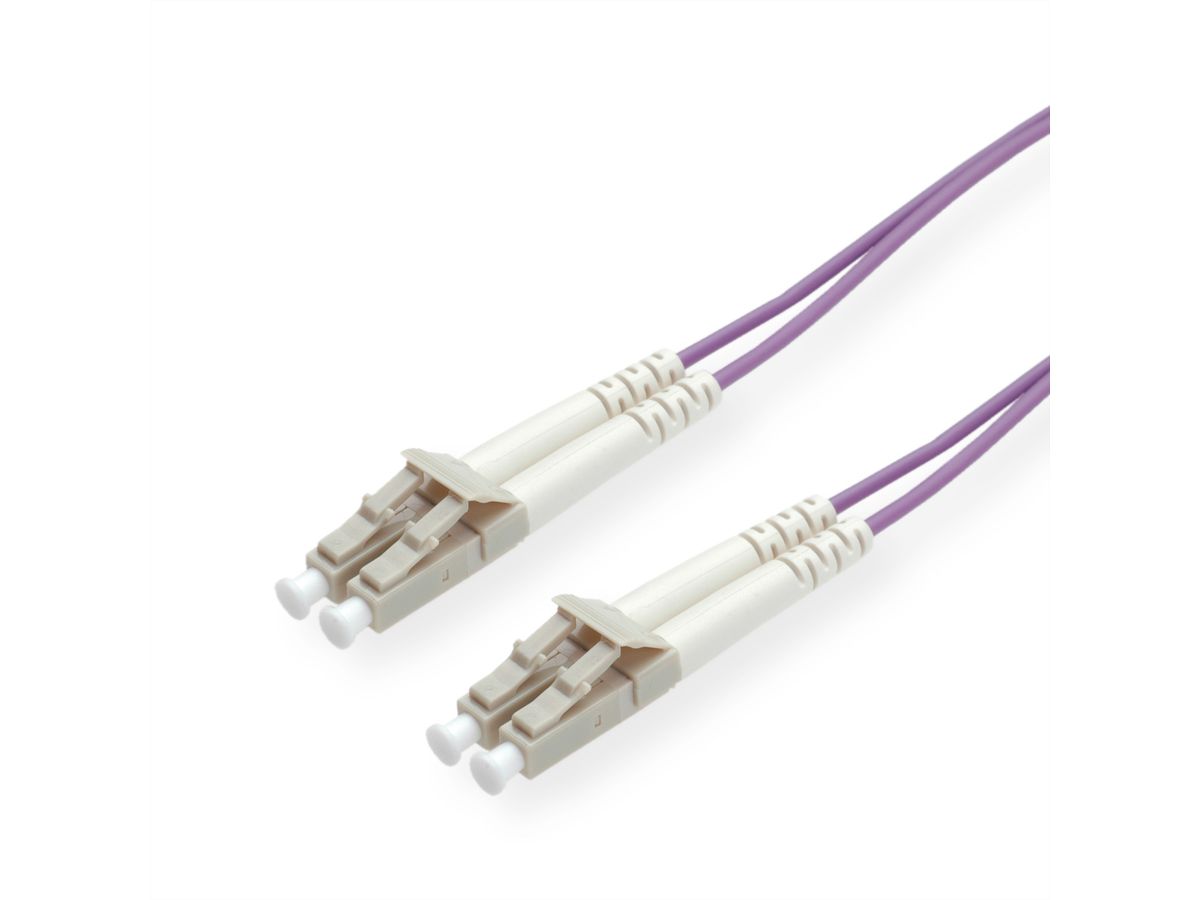 ROLINE LWL-Kabel 50/125µm OM4, LC/LC, violett, 20 m