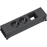 BACHMANN POWER FRAME 2xCEE7/3 1xCM, Kunststoffprofil 0,2m GST18
