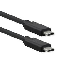 ROLINE USB 3.2 Gen 2x2 Kabel, USB C-C, ST/ST, 4K UHD-1, 20Gbit/s, Emark, 100W, schwarz, 0,5 m