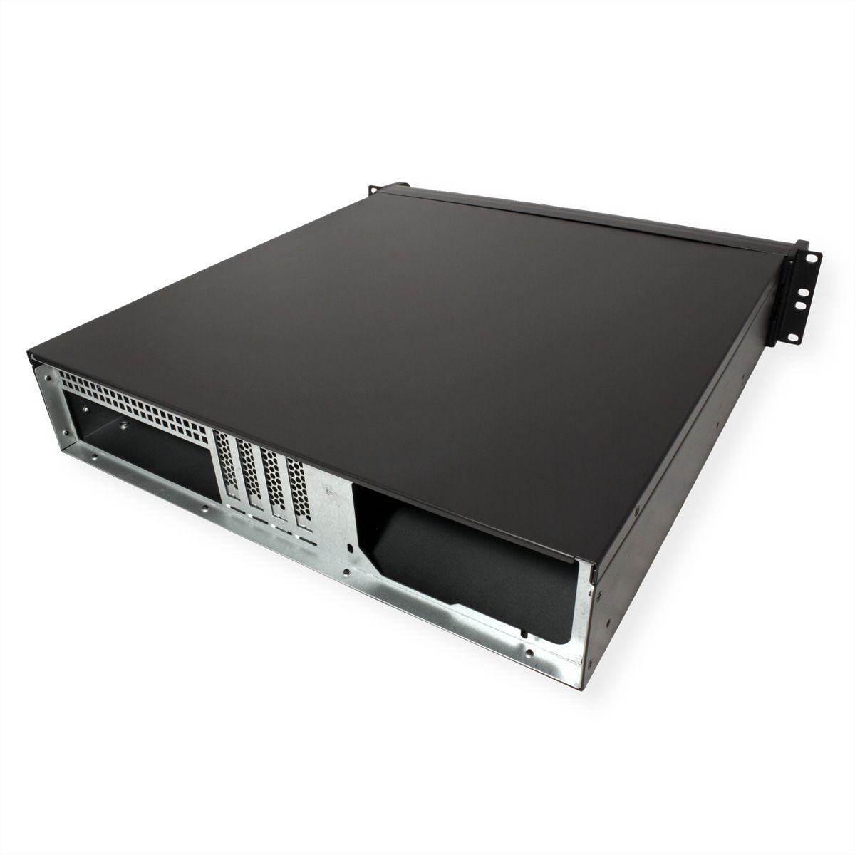 19" Servergehäuse 2U-2098-SK, 2HE, kurz, schwarz