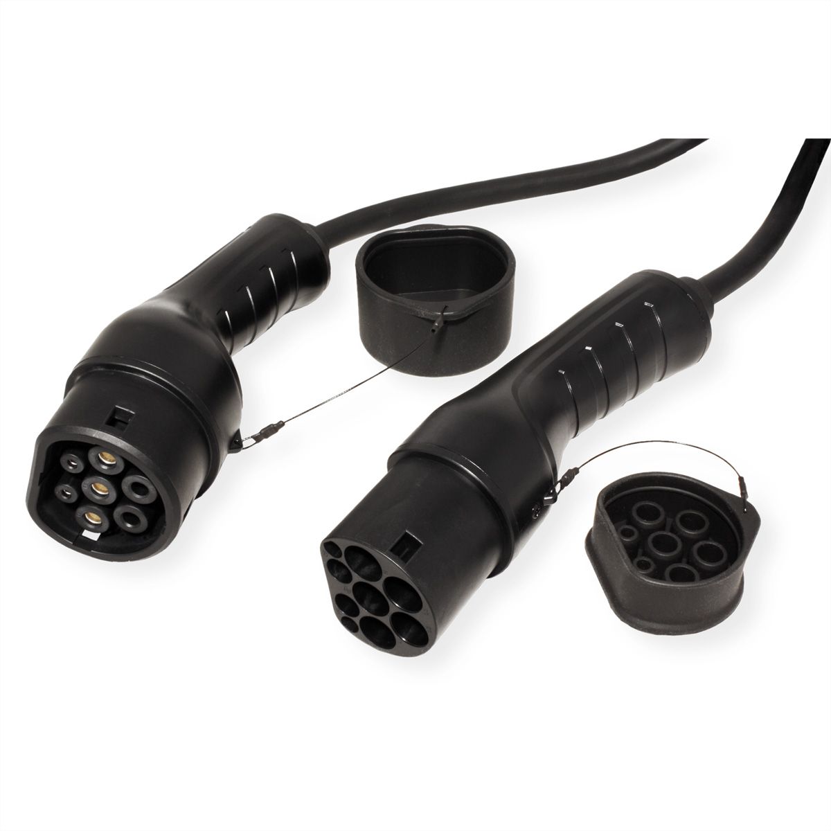 ROLINE E-Auto Ladekabel Typ2, 1-phasig, 250VAC (1P+N+E), 32 A, 7,4 kW, 7,5 m