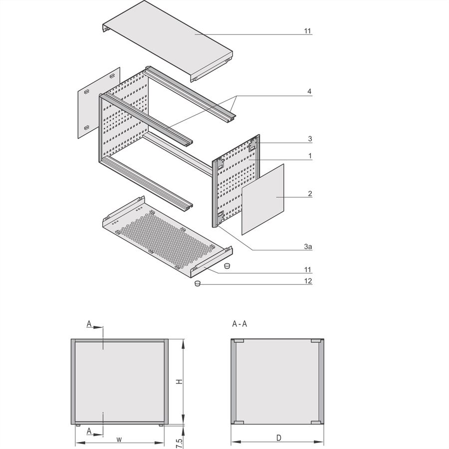 SCHROFF ratiopacPRO Gehäuse - RATIOP.PRO FR 5HE 84TE 255T