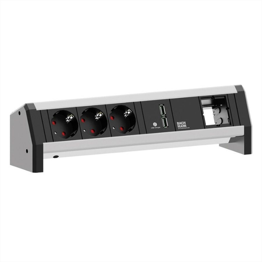 BACHMANN DESK 3x Schutzkontakt 1x USB Charger 1x ABD GST18