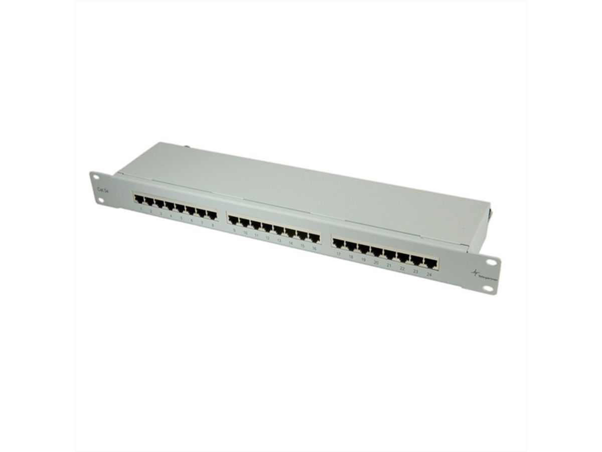 TELEGÄRTNER 19"-Modular Patchpanel Kat.5e (Class D), 1 HE, 24 Ports