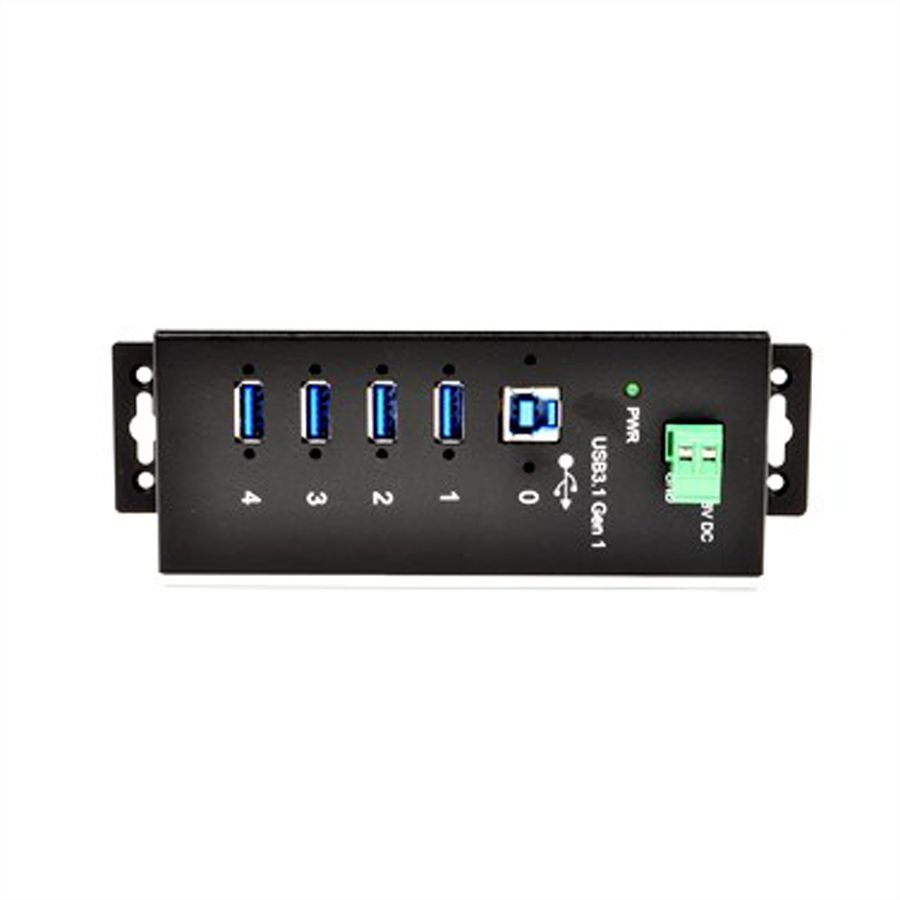 EXSYS EX-1185HMVS-WT USB3.0 Metall Hub 4 Ports Din Rail Temperaturber. -40°C bis 85°C