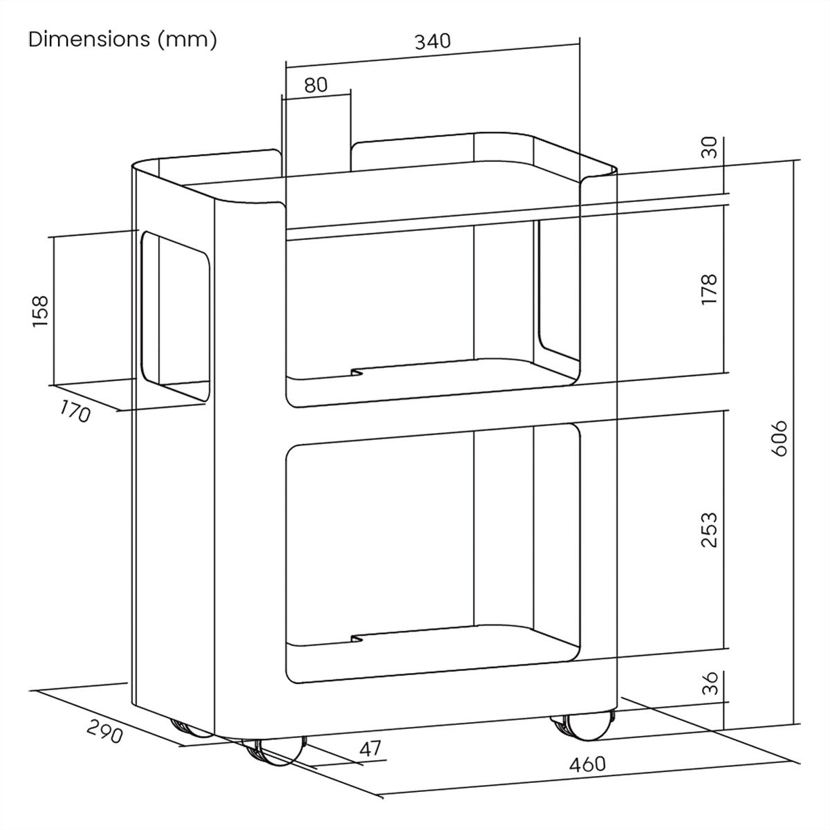 VALUE Mobiler und offener Schrank, weiß