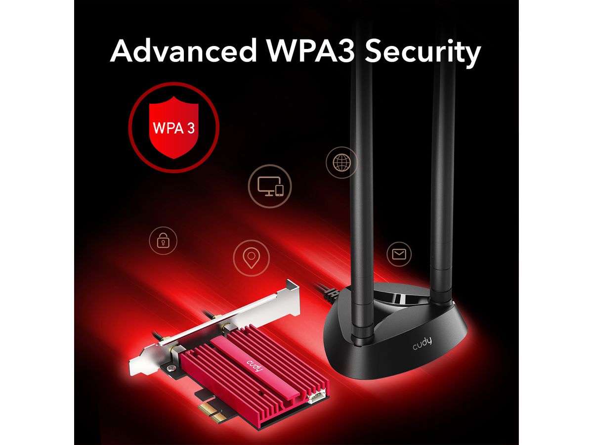 CUDY WE4000 AX5400 Wi-Fi 6E PCI Express Adapter