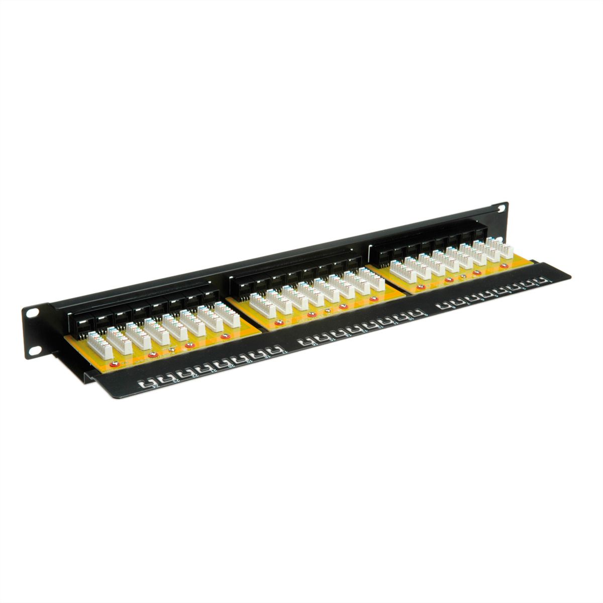 VALUE Cat.6 (Class E) 19-Zoll-Patchpanel, 24P, ungeschirmt, schwarz